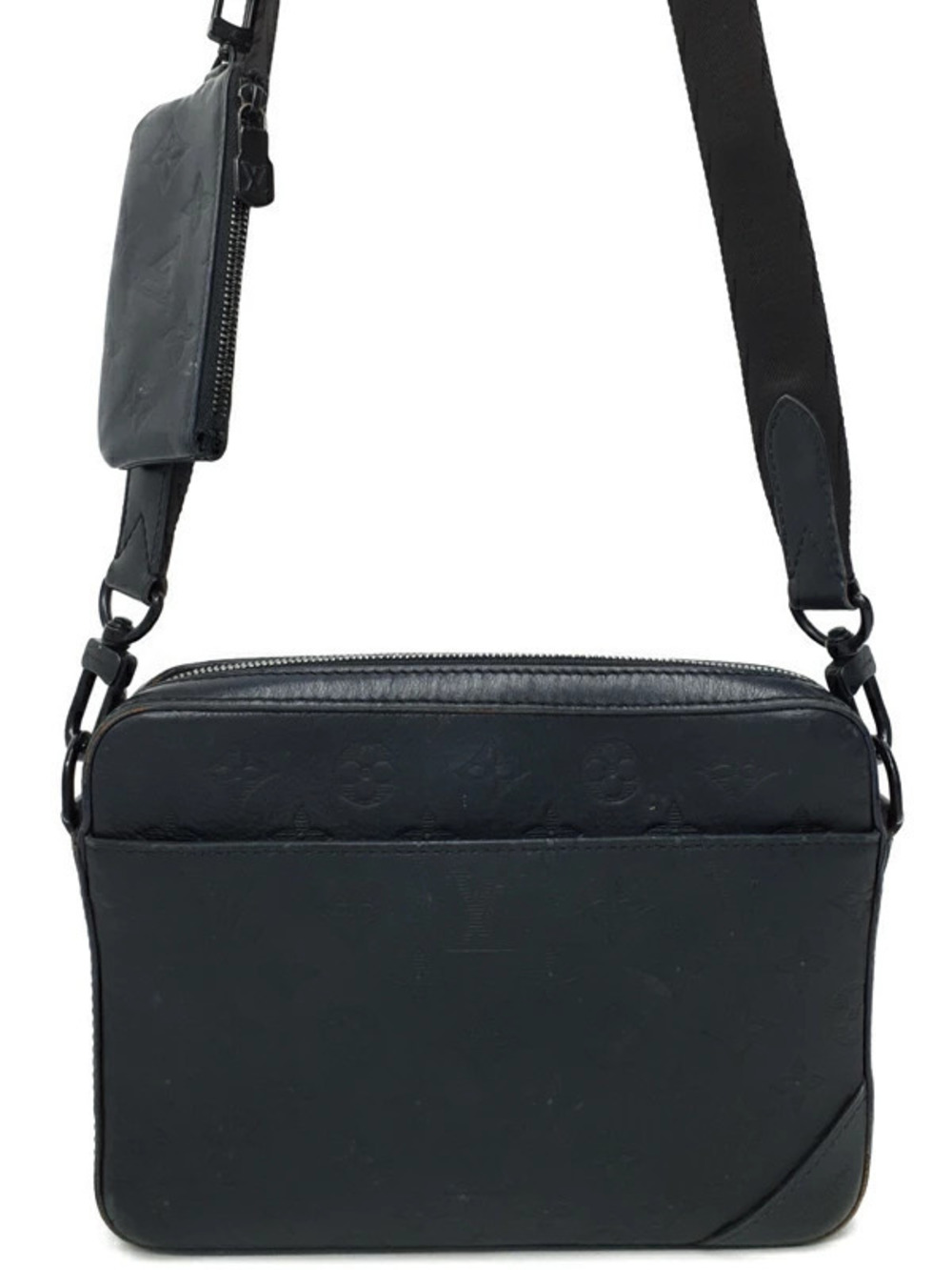 Louis Vuitton Monogram Shadow Black Duo Messenger Shoulder Bag